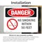 Signmission No Smoking Within 50 Feet Danger Sign, Vinyl Decal, 10in W x 7in L, 2PK OS-2PACK-DS-D-710-L-1481 - alternate 7